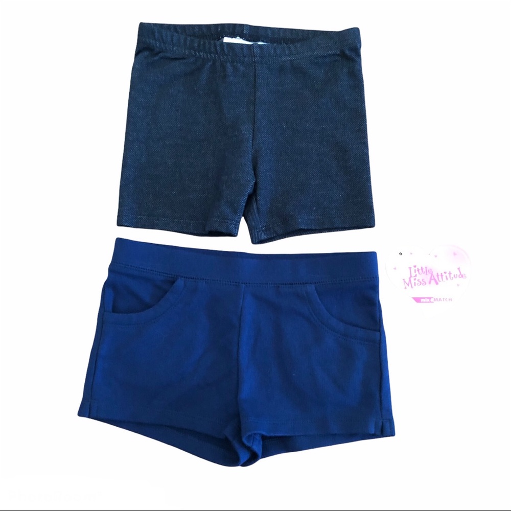 Girls 3T Blue Shorts - 2 Pair Summer Bundle
